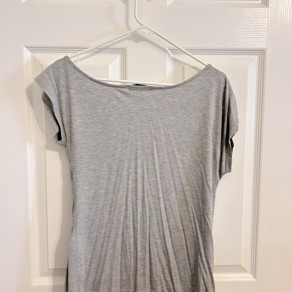 Light grey off the shoulder a symmetric top from Amazon! - Picture 2 of 3